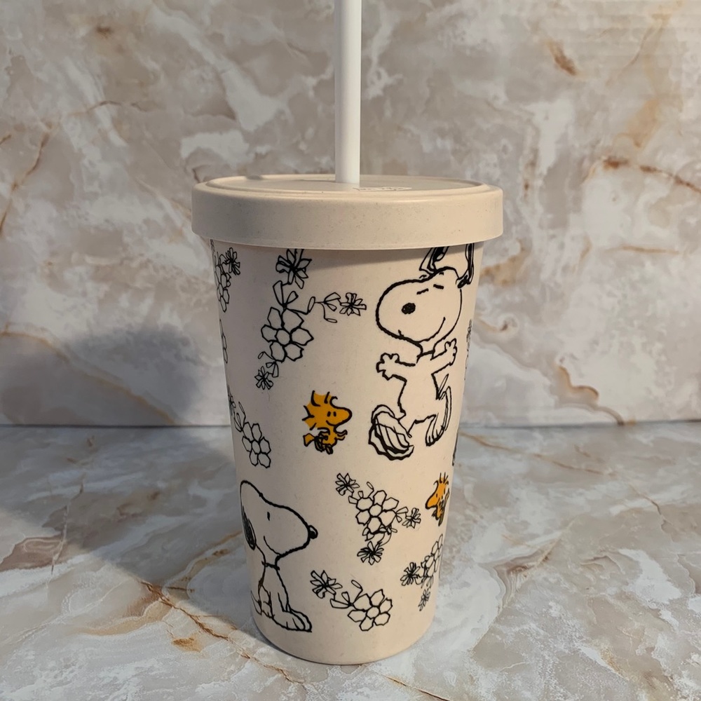 Peanuts Snoopy daisies collection travel cup